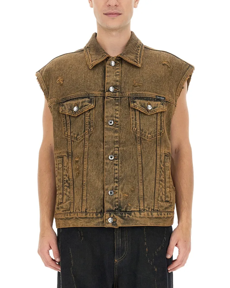 Dolce & Gabbana Jeansweste Multicolour