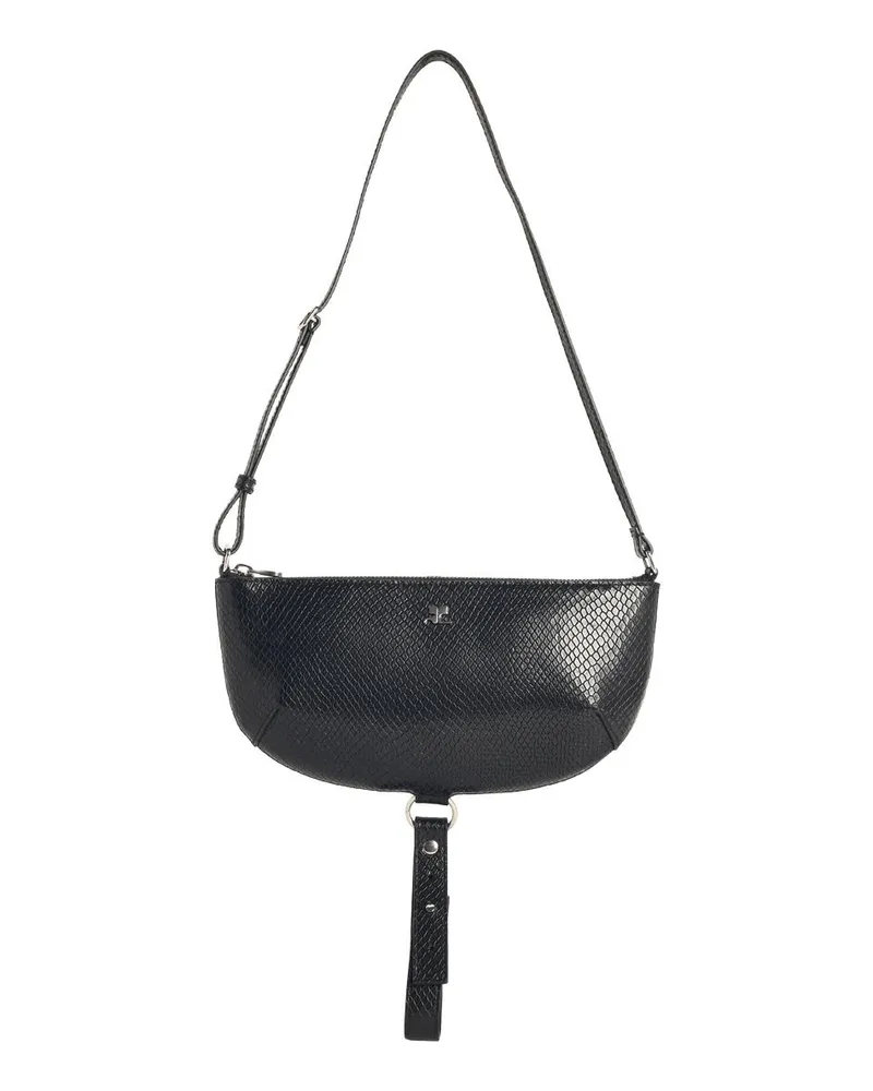 Courrèges Courreves 'heilige Sonnenfinsternis Viper' Black Lear Tasche Black