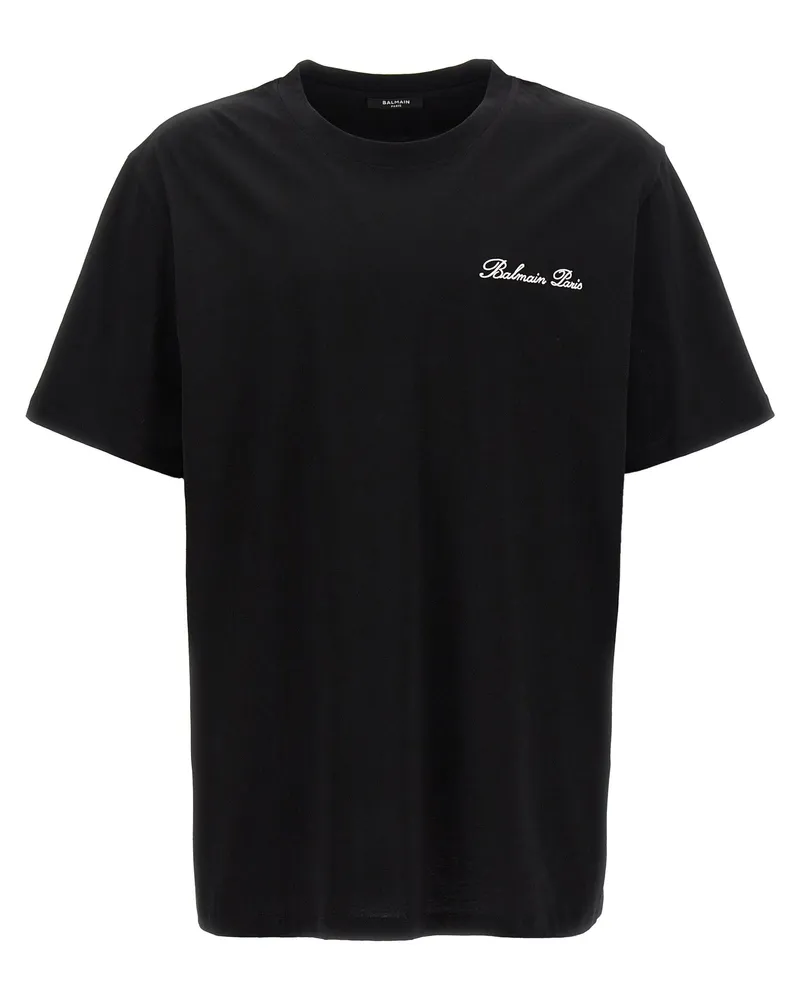 Balmain Signature' T -Shirt White