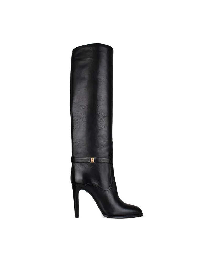 Saint Laurent Diane Stiefel Black