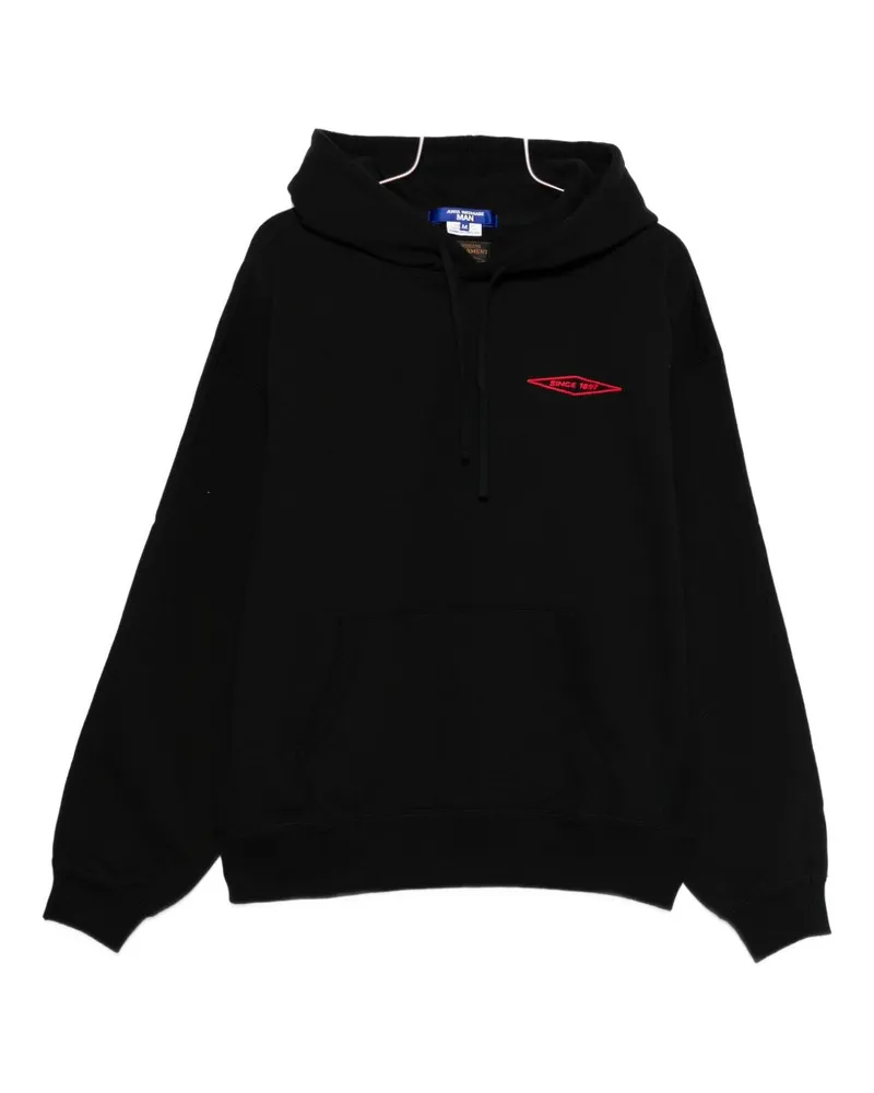 Junya Watanabe Logo Baumwoll Hoodie Black