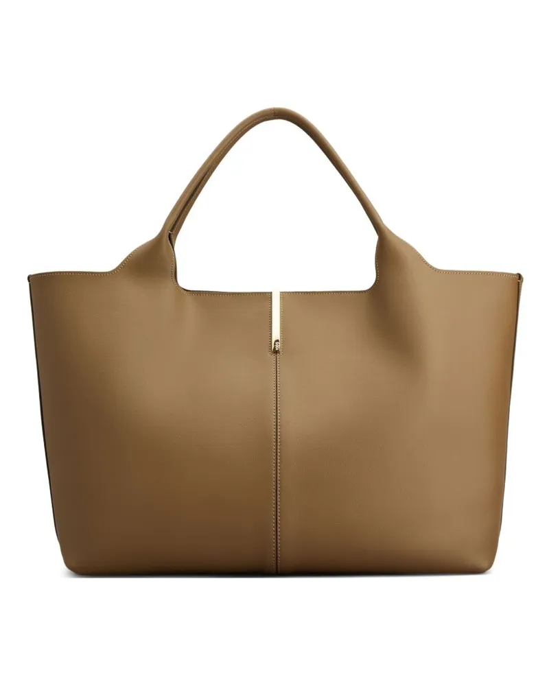 TOD'S Tod 's Mittelgroße Leder -Einkaufstasche Brown