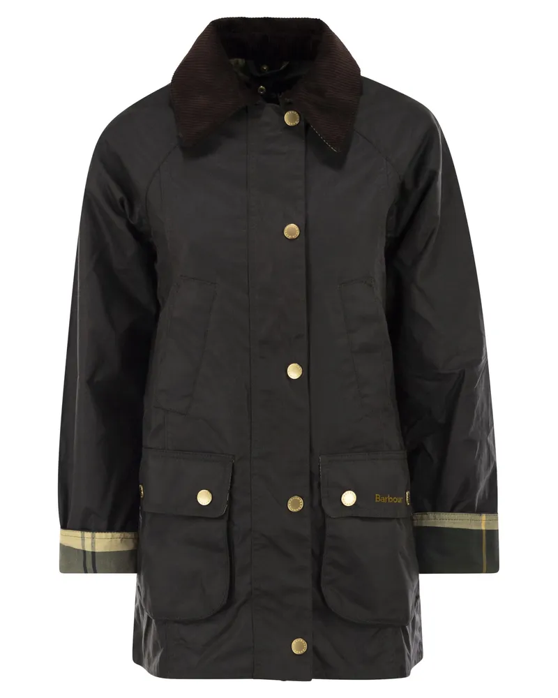 Barbour Modern Beadnell Wachsjacke Olive