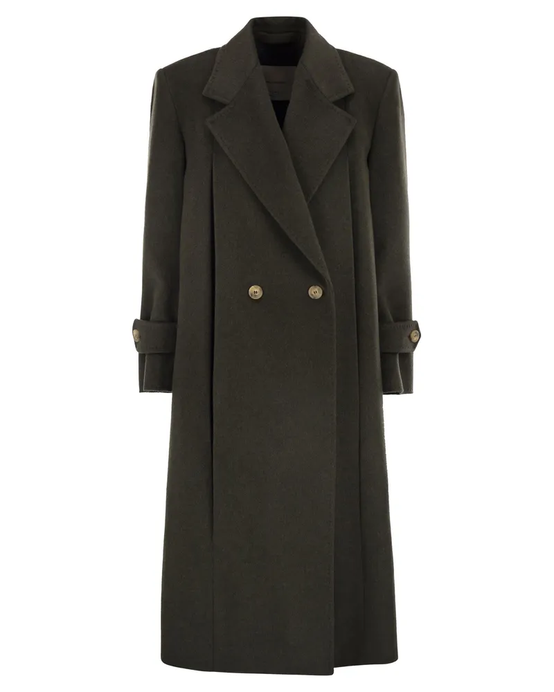 Weekend Max Mara Wochenende Maxmara Smalto Woll -Drapelmantel Dark