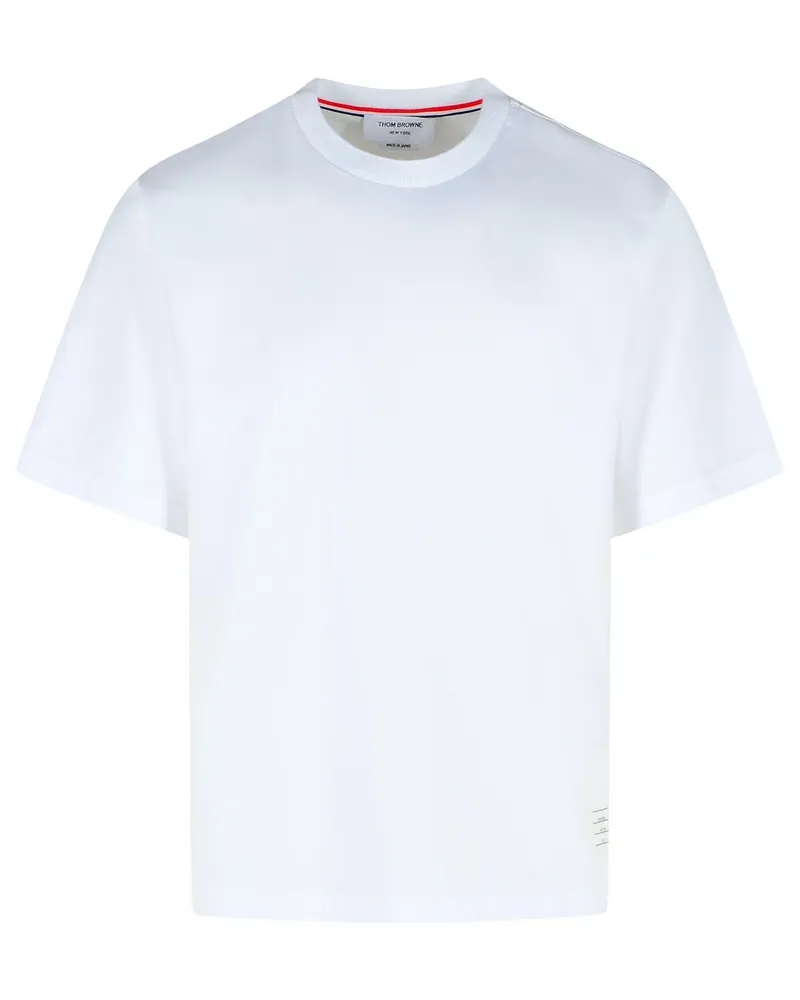 Thom Browne weiße Baumwoll -T -Shirt White