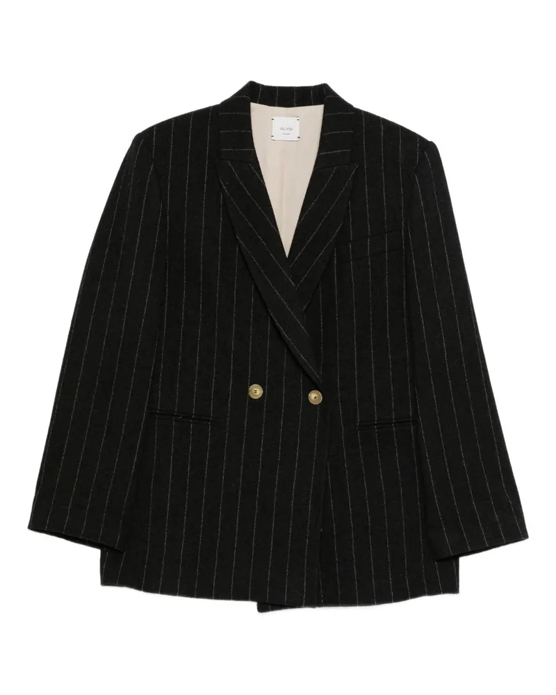 ALYSI Zweireihige Jacke aus -Wolle Black