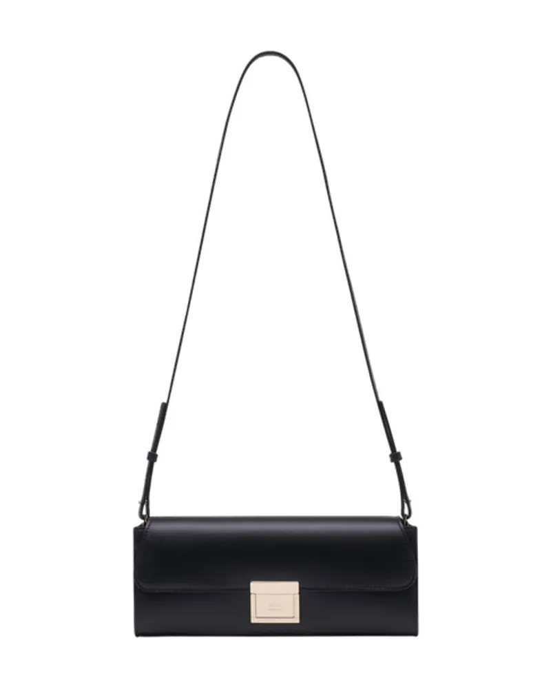 AMI Paris Mimi Umhängetasche  Leder Schwarz Schwarz