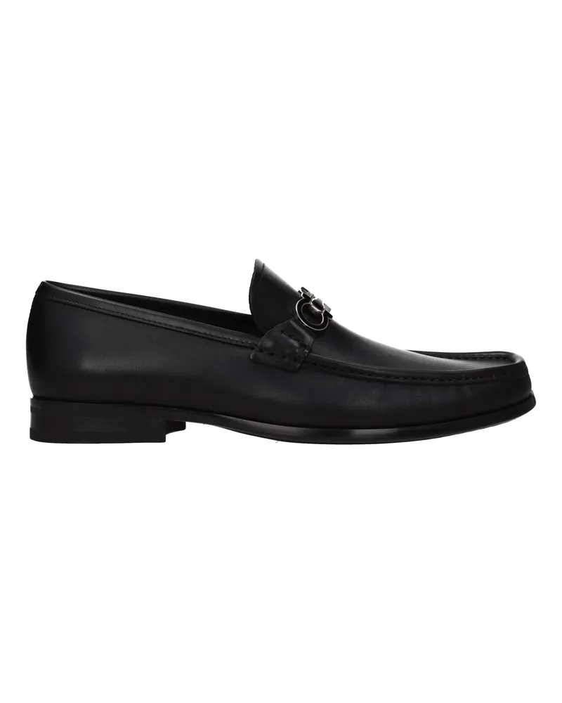 Ferragamo Mocassini Chris Mens Leder schwarz -