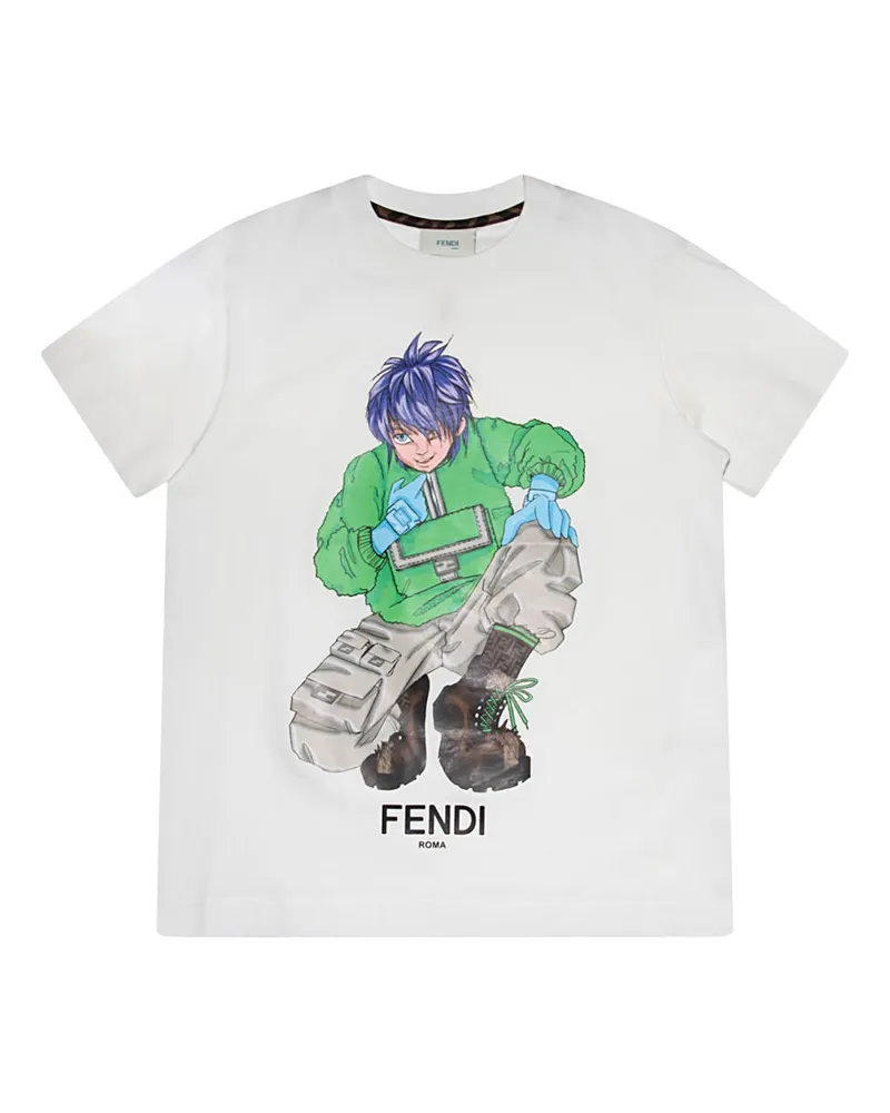 Fendi T Shirt Junge White
