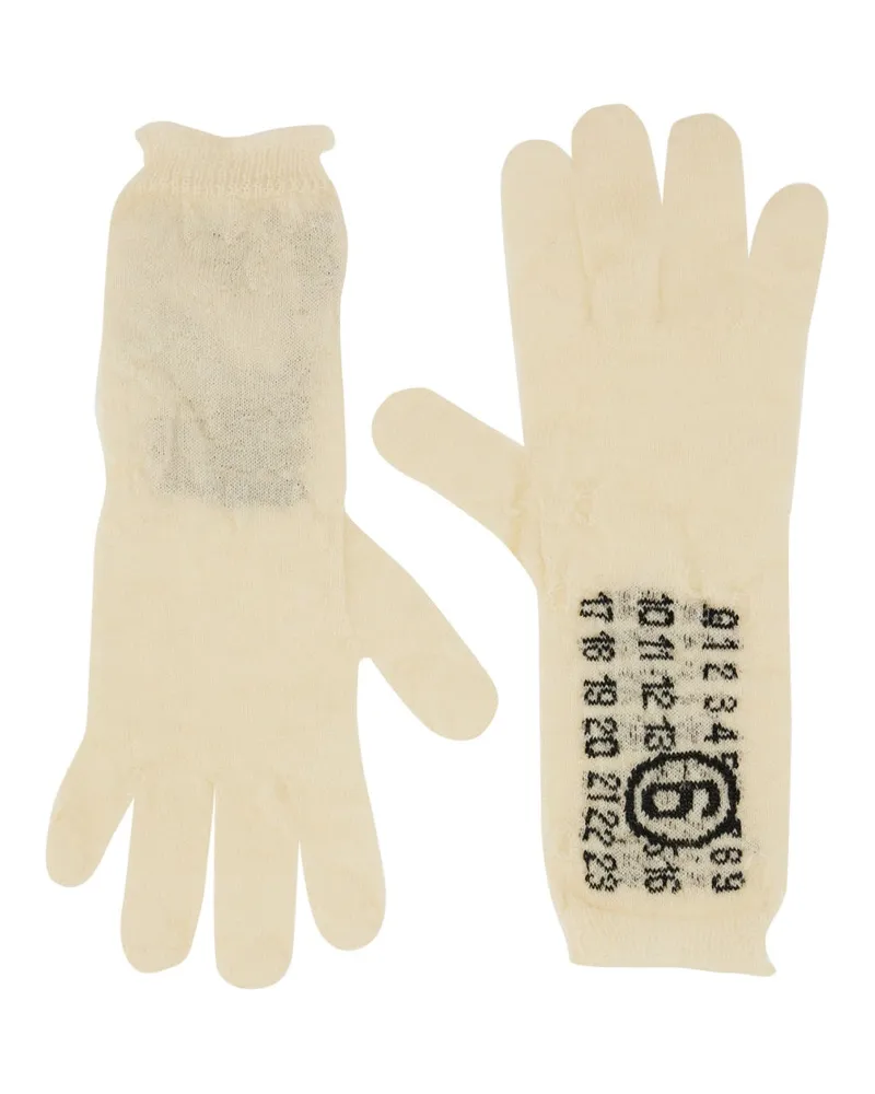 Maison Margiela Wollhandschuhe White