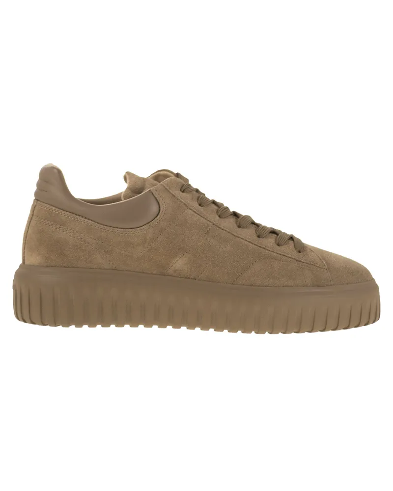 Hogan H Stripes Wildleder -Trainer Beige