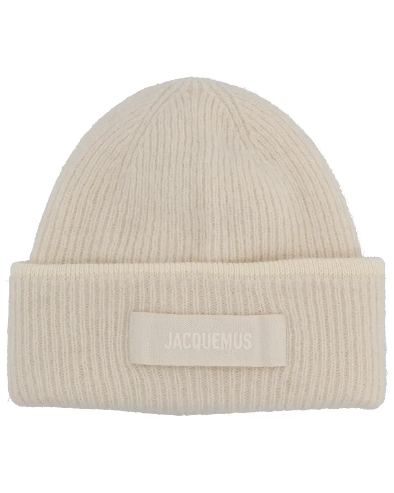 Jacquemus die Kappe in Grossgrain White