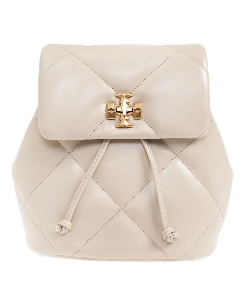 Tory Burch Kira Diamond Kleiner Lederrucksack White