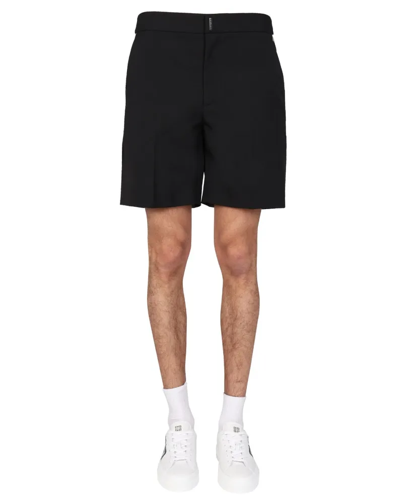 Givenchy Logo Bar Bermuda Shorts Black