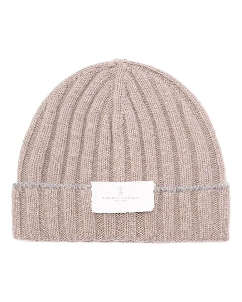 Brunello Cucinelli Cashmere Beanie Brown