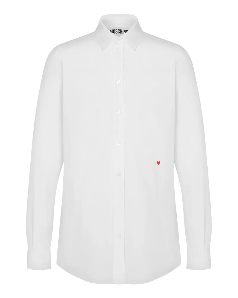 Moschino Couture Cotton Little Heart Hemd White