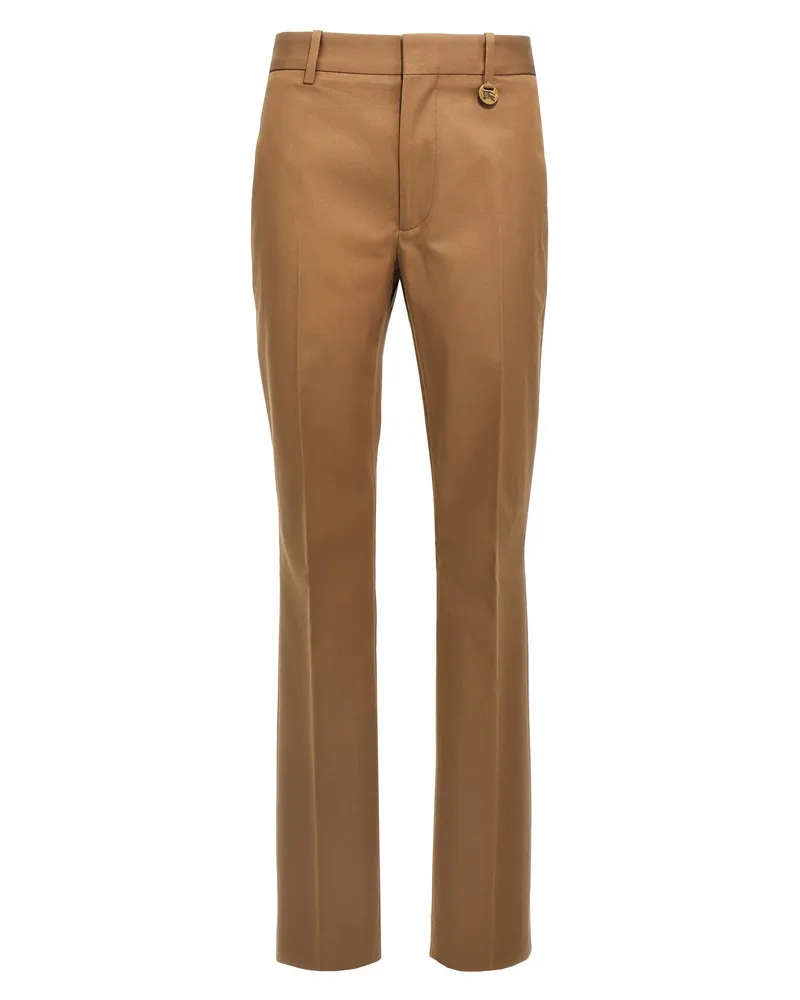Burberry gerade Hosen Beige