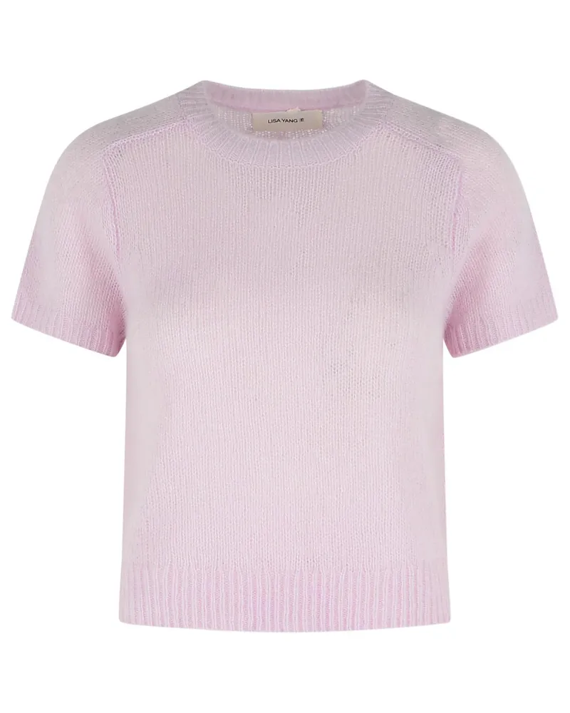 Lisa Yang T-Shirt „Siona“ aus weichem Dahlia-Kaschmir und Seide Pink