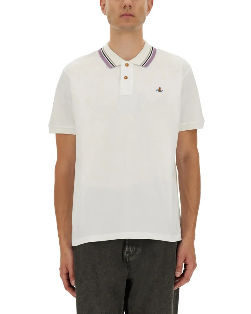 Vivienne Westwood Classic Cotton Pique Polohemd White