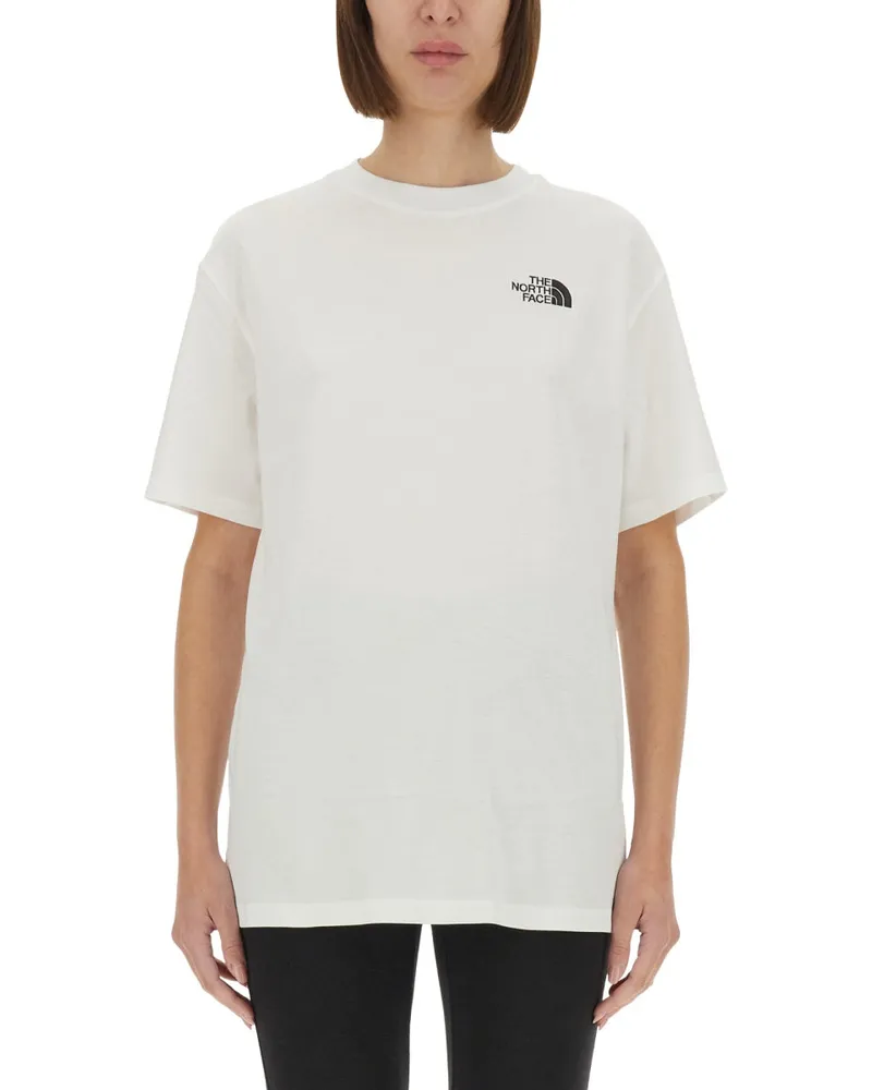 The North Face Das nördliche Gesicht "einfache Kuppel" übergroße T -Shirt White