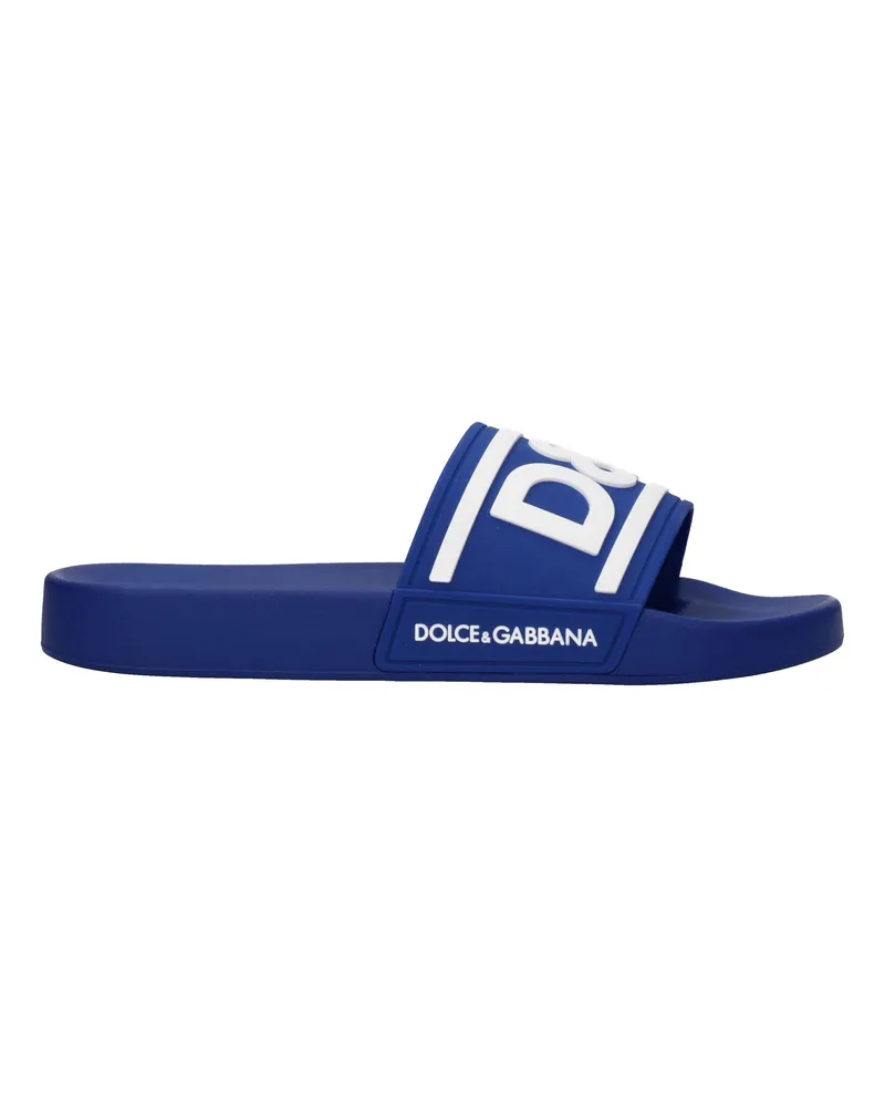 Dolce & Gabbana Dolce&Gabbana Herrens Hausschuhe und Clogs aus blauem/weißem Gummi -