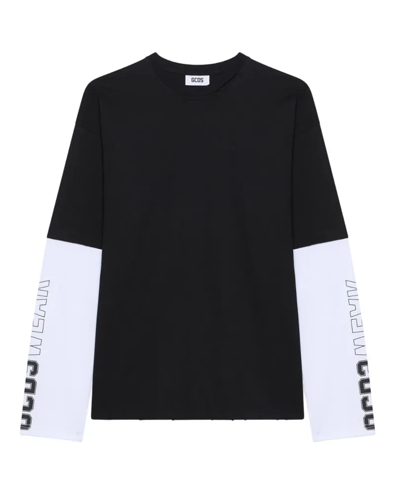 GCDS GCDs tragen bedruckte Langarm -T -Shirt Mix