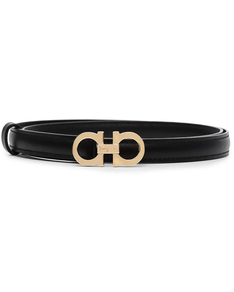 Ferragamo Gancini Ledergürtel Black