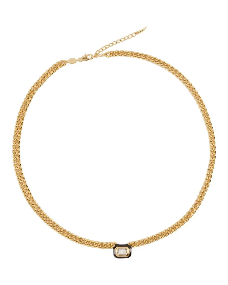Missoma Schwarzer Stein- und Emaille -Halskette  Gold Metall Gold
