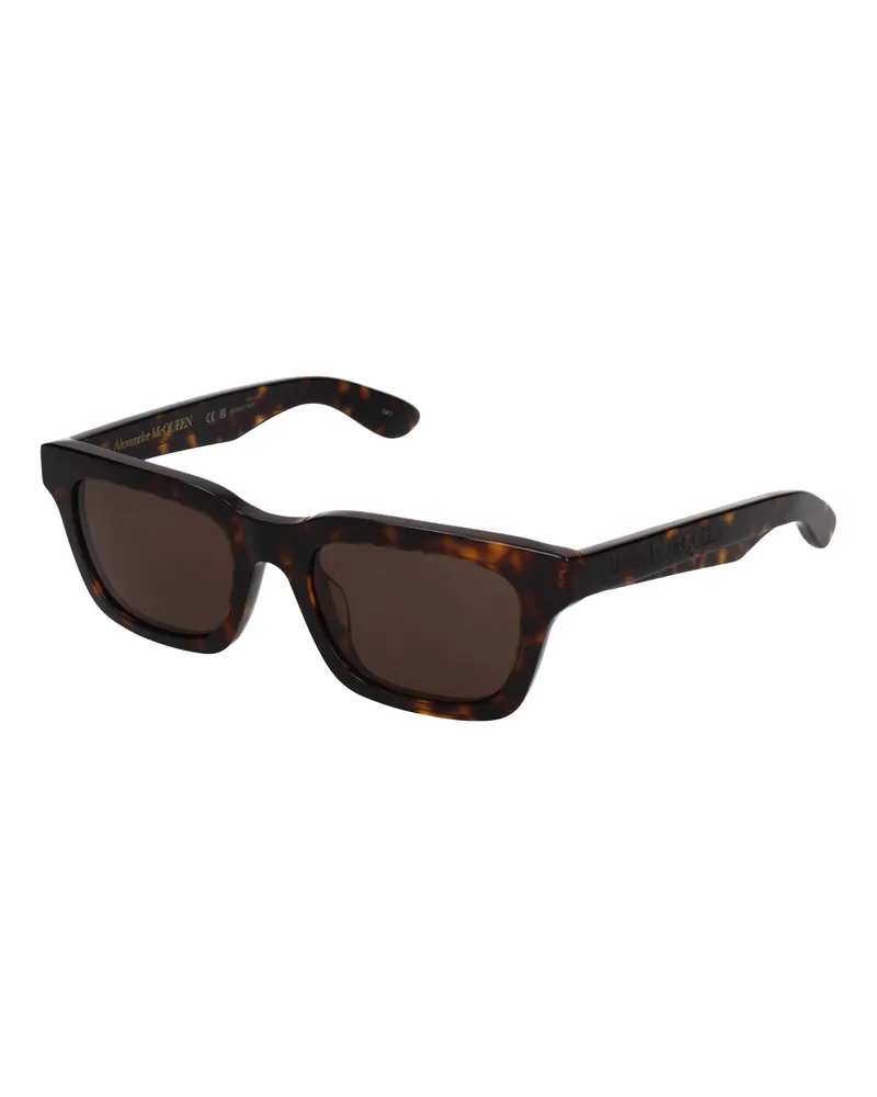Alexander McQueen Herrens Sonnenbrille aus braunem Acetat -