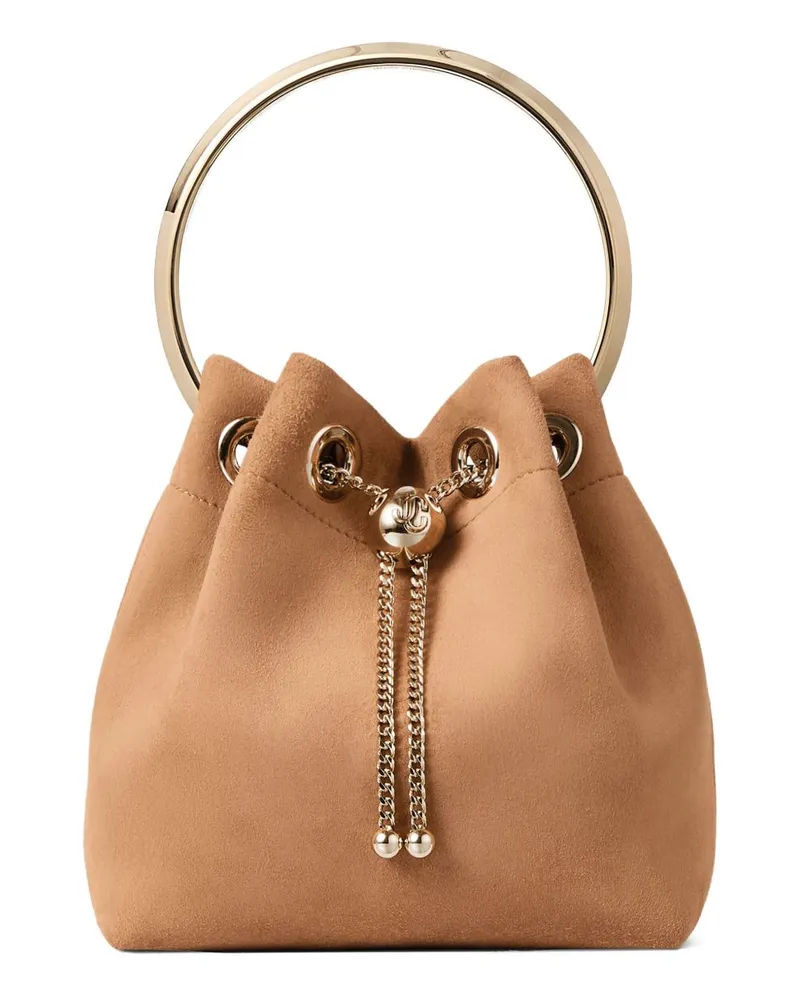 Jimmy Choo Bon Bon Leder Eimer Tasche Brown