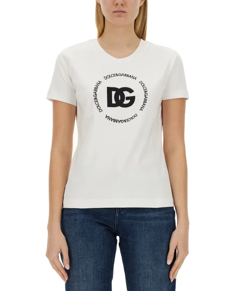 Dolce & Gabbana T -Shirt mit Logo White