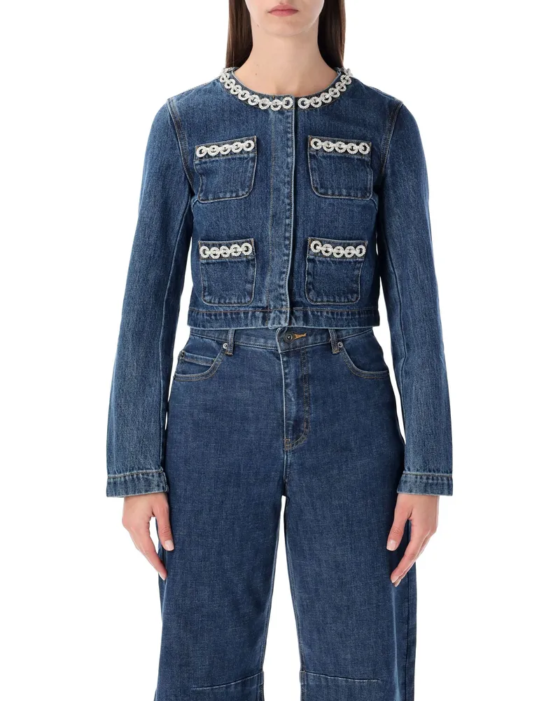 Self-Portrait Selbstporträt-Jacken Blue