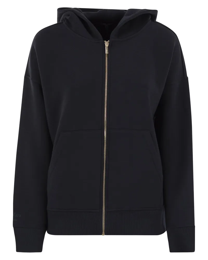 Max Mara Julia Jersey Hoodie Blue