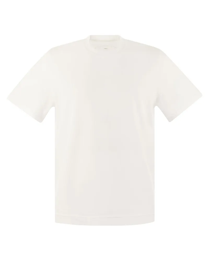 Fedeli kurzärmeligte Baumwoll -T -Shirt White