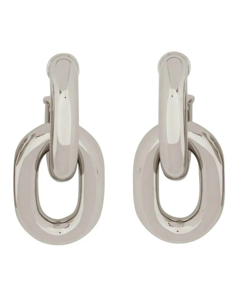 Paco Rabanne Orecchini Doppio Cerchio Xl Link Silver