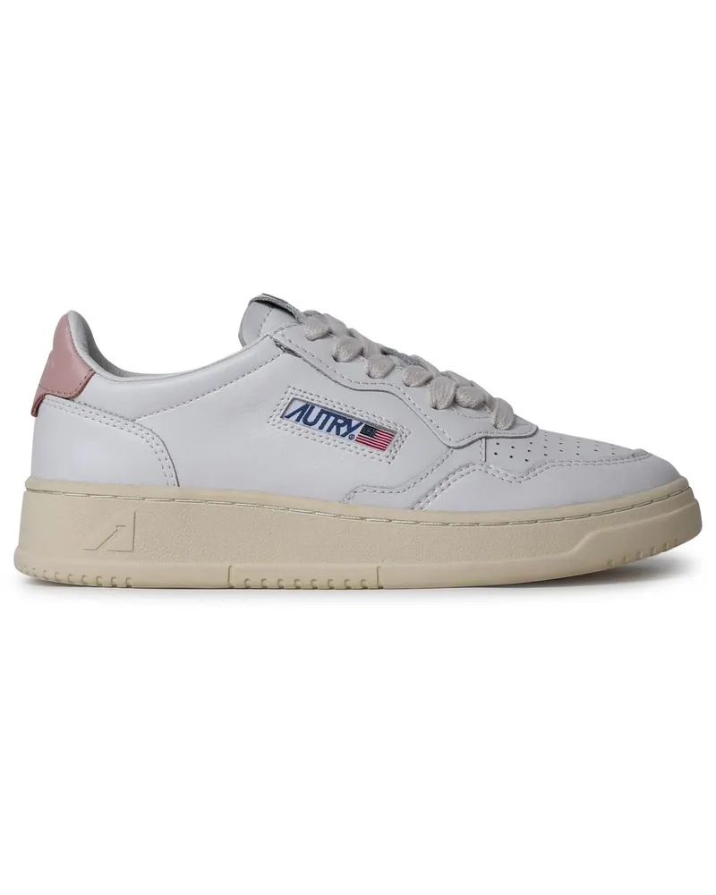AUTRY Medaillengewinner' weißer Lear -Sneaker White