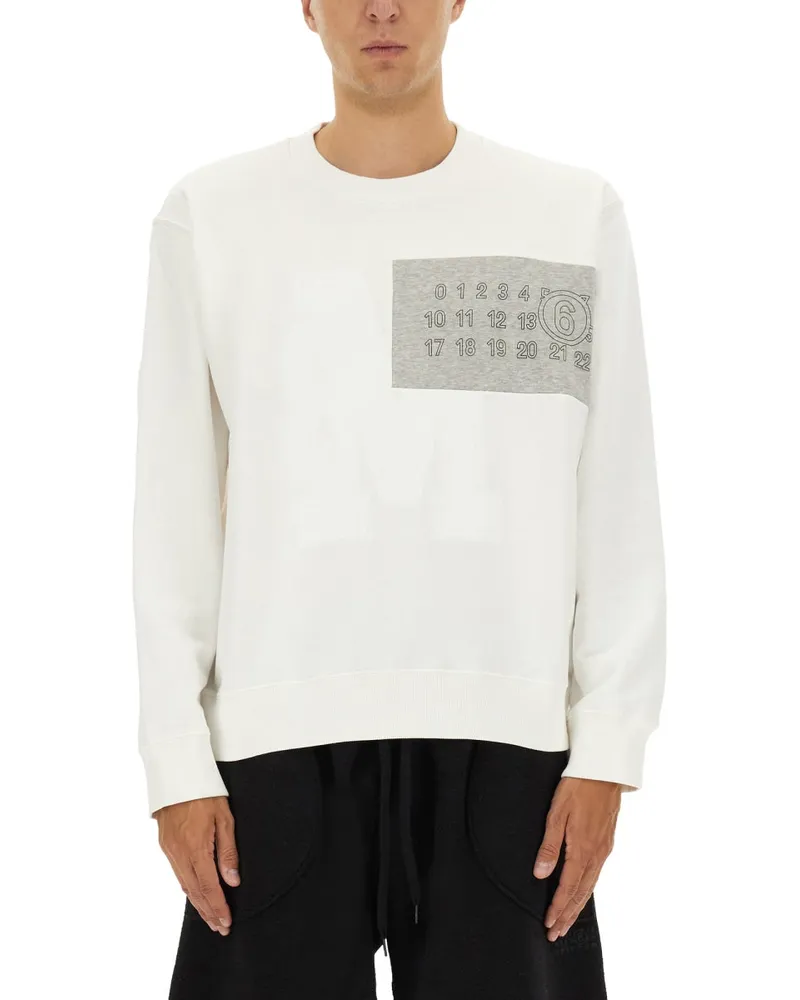 Maison Margiela Sweatshirt mit Logo White