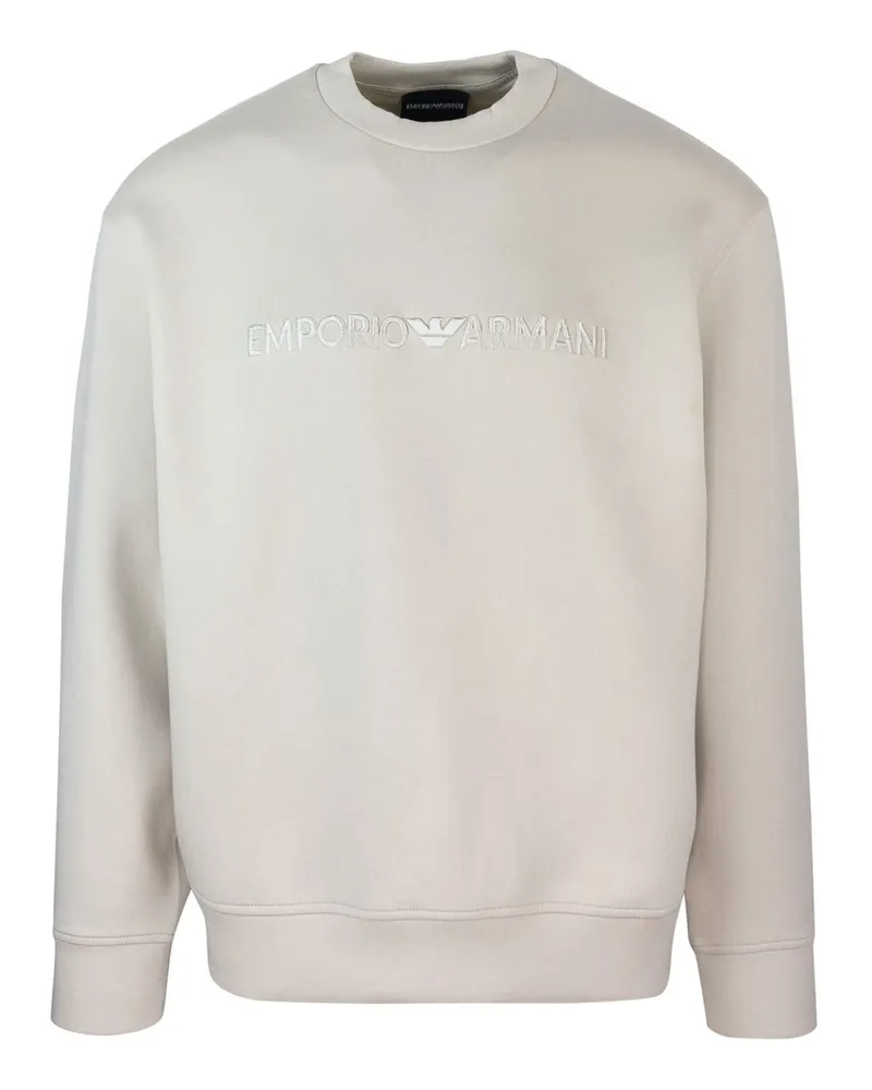Emporio Armani Felpa Con Logo Ecrù Toni