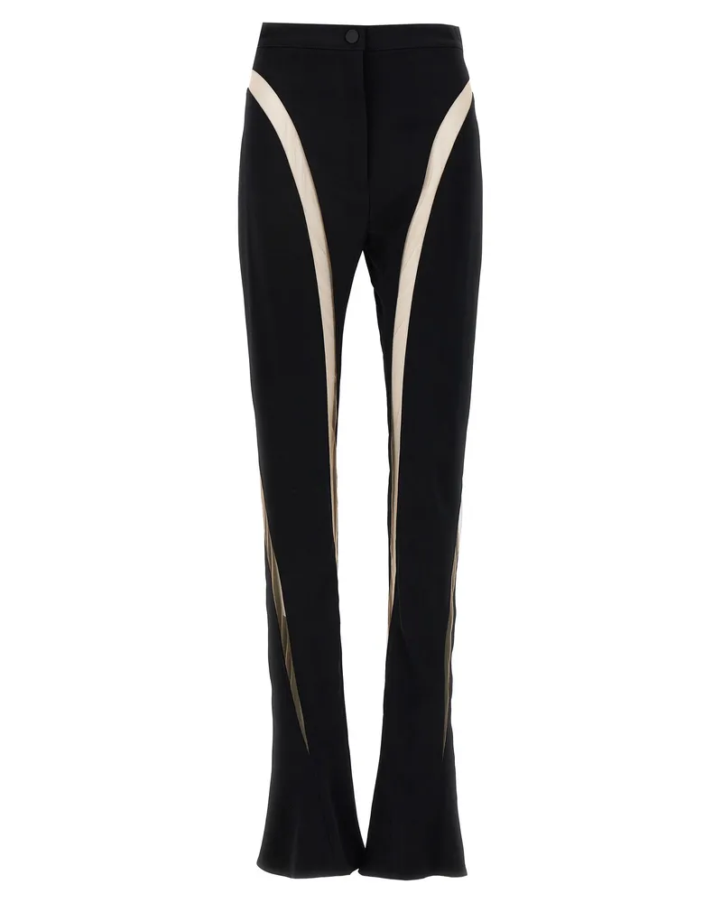 Thierry Mugler Mesh einfügen Leggings Black