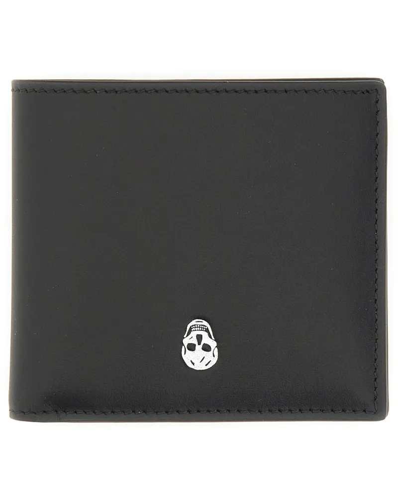 Alexander McQueen Alexander MC Königin BIFOLD Wallet "The Skull Black