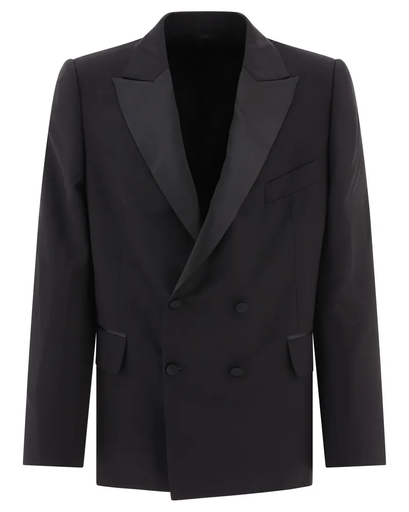 BODE Double Breasted Tuxedo Blazer Schwarz
