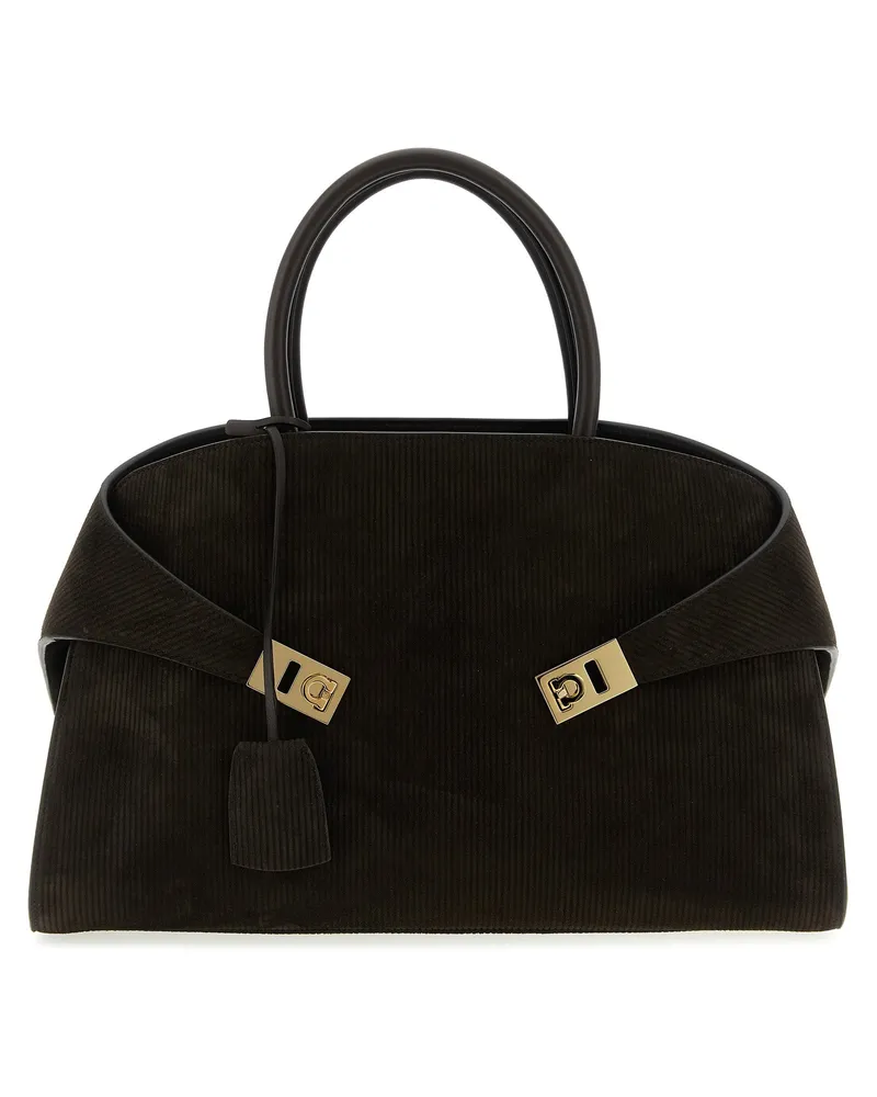 Ferragamo Umarmung (L) 'Handtasche Brown