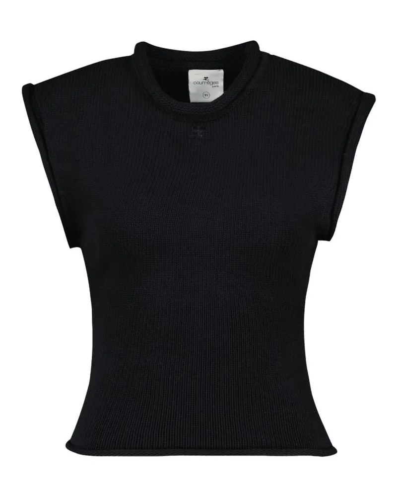 Courrèges Tanktop Courreves Baumwollschwarz Black