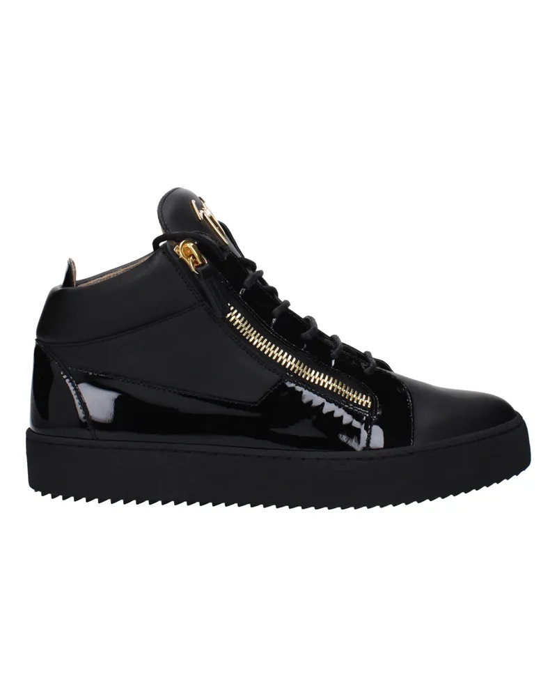 Giuseppe Zanotti Herrens Turnschuhe aus schwarzem Leder -