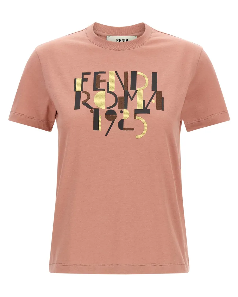 Fendi Fendi Roma 1925' T -Shirt Pink