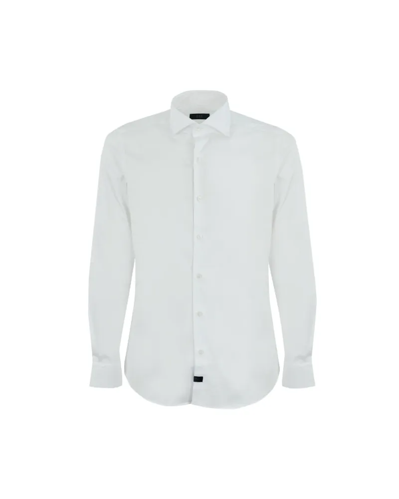 Fay Hemd mit französischem Kragen White
