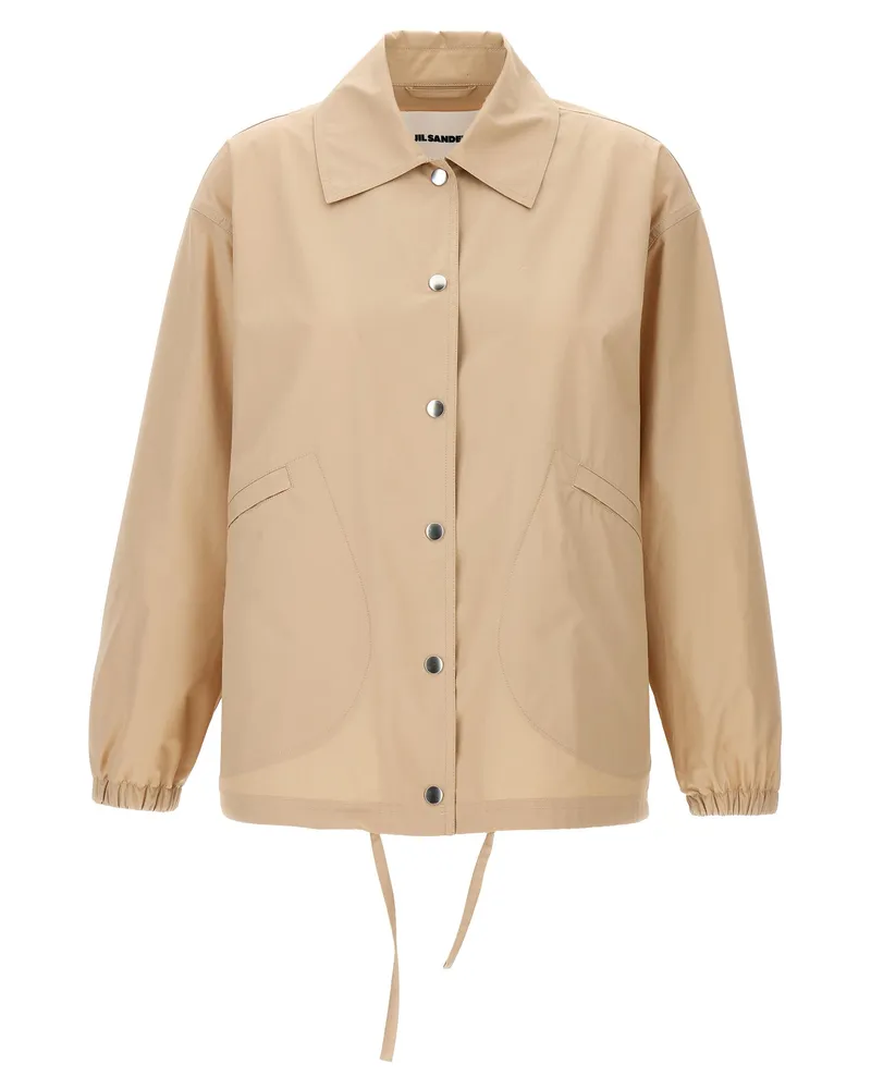 Jil Sander Logo Jacke Beige