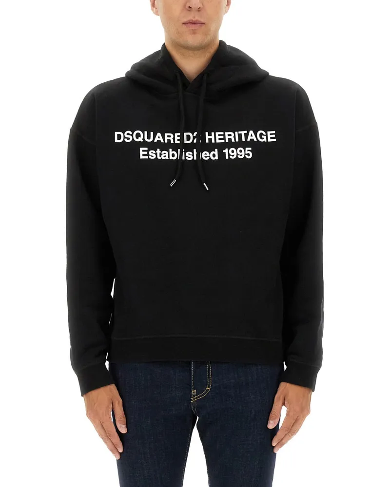 Dsquared2 Sweatshirt mit Druck Black