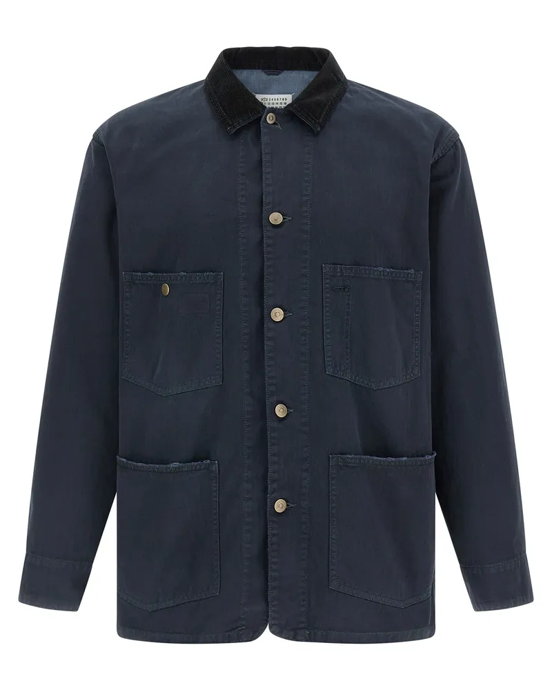 Maison Margiela Fischgrätenjacke Blue
