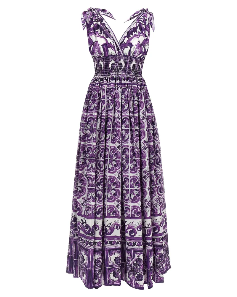 Dolce & Gabbana Maiolica' Kleid Purple